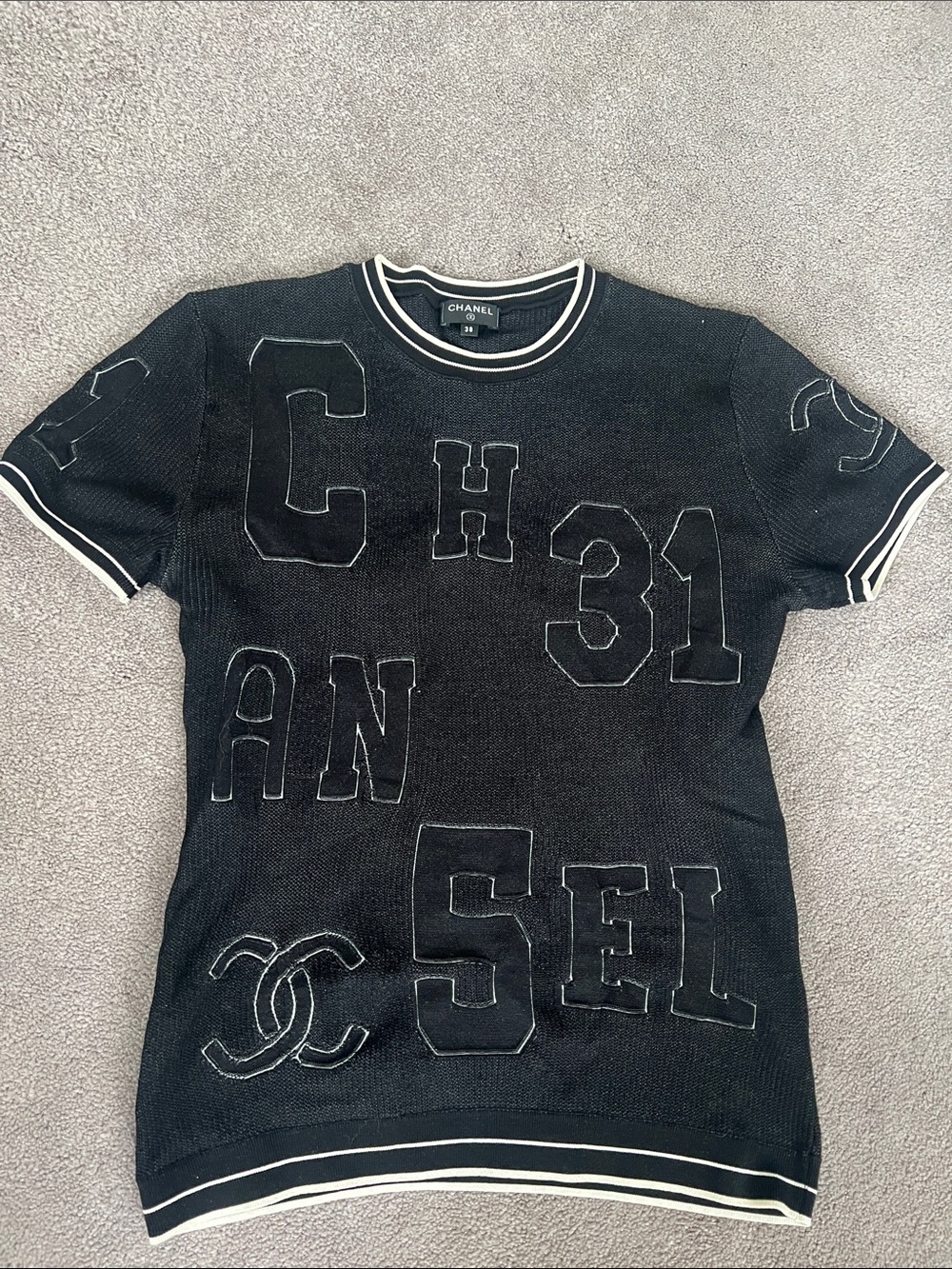 Chanel 2019 silk Tshirt Karl Lagerfield collection